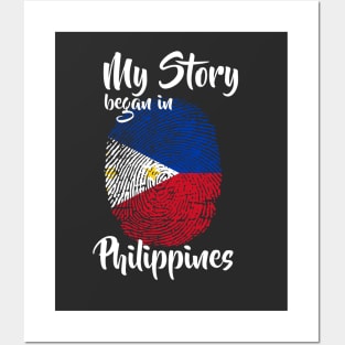 Philippines Flag Fingerprint My Story DNA Filipino Posters and Art